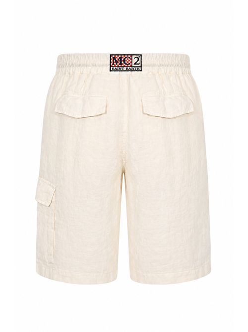 Bermuda Marseille in lino Cream Mc2 Saint Barth | MRE000200814L